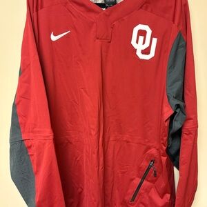 Nike Men’s Aeroloft OU Crimson and Gray Pullover Jacket